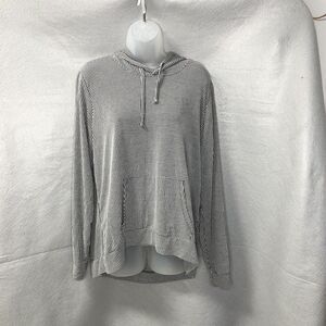 Weatherproof Vintage Womens Hoodie Gingham Long Sleeve  Black/White Large EUC